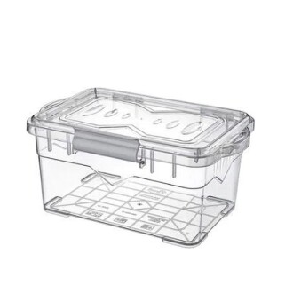 Borox Plastic Storage Container with Locking Lid, Transparent 1.5 Liters