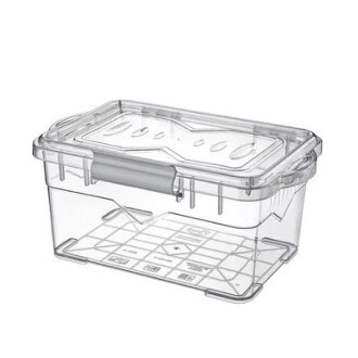 Borox Plastic Storage Container with Locking Lid, Transparent 3 Liters