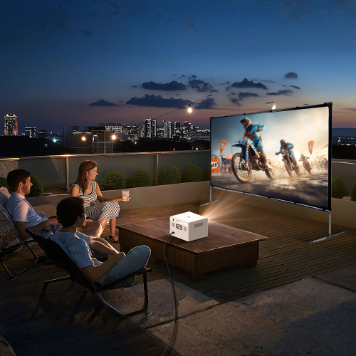 BYINTEK 100 inç 16:9 Ayaklı Taşınabilir Katlanır Çantalı Tam Aksesuarlı İç/Dış Mekan Projeksiyon Fim Perdesi - 2