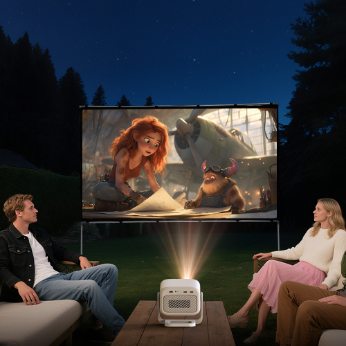 BYINTEK 100 inç 16:9 Ayaklı Taşınabilir Katlanır Çantalı Tam Aksesuarlı İç/Dış Mekan Projeksiyon Fim Perdesi - 3