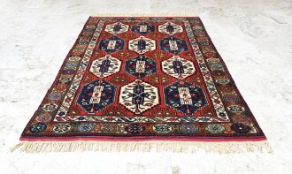 Çanakkale Ayvacık El Dokuması Kök Boyalı Antik Kirman Halı 178x276 - 5