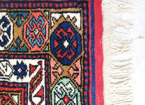 Çanakkale Ayvacık El Dokuması Kök Boyalı Antik Kirman Halı 178x276 - 6