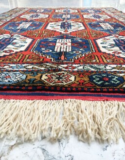 Çanakkale Ayvacık El Dokuması Kök Boyalı Antik Kirman Halı 178x276 - 8