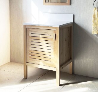 Cedar Wood Bathroom Vanity Cabinet - 60 cm / 24" 