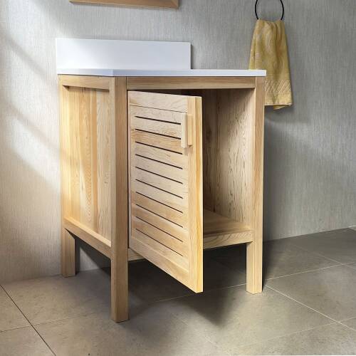 Cedar Wood Bathroom Vanity Cabinet - 60 cm / 24" - 3