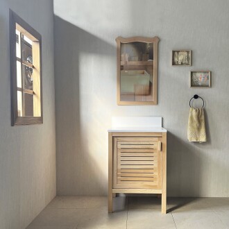 Cedar Wood Bathroom Vanity Cabinet - 60 cm / 24" - 5