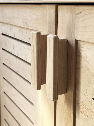 Cedar Wood Bathroom Vanity Cabinet With 2 Ventilated Doors - 80 cm / 32" - 8