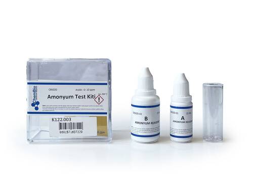 ChemBio Amonyum Test Kiti 0-10 ppm 100 Test Kolorimetrik Ammonium Su Kalite Akvaryum