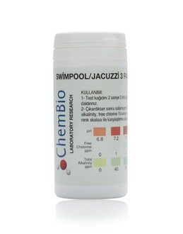 ChemBio - ChemBio Havuz PH Sertlik Klor Alkalinite Test Kiti 50ad.