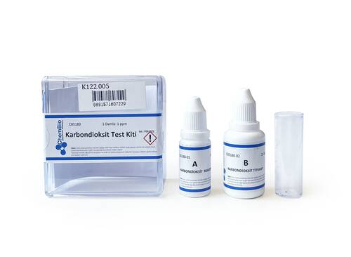 ChemBio Karbondioksit Test Kiti 70 Test Titrimetrik 1 ppm/damla