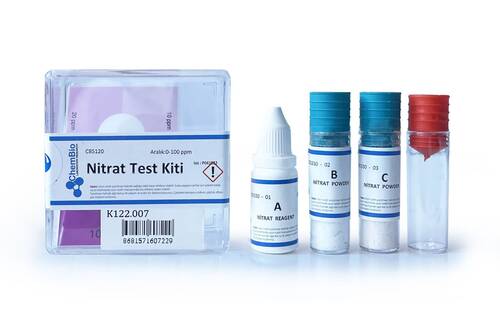 ChemBio Nitrat Test Kiti 0-100 ppm Kolorimetrik 100 Test Su Havuz Akvaryum Nitrate