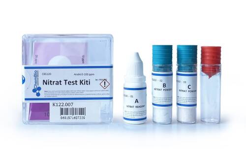 ChemBio Nitrat Test Kiti 0-100 ppm Kolorimetrik 100 Test Su Havuz Akvaryum Nitrate - 1