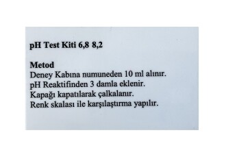 ChemBio PH Test Kiti 6.8-8.2 Kolorimetrik 100 Test Su Havuz Akvaryum PH Ölçer - 6