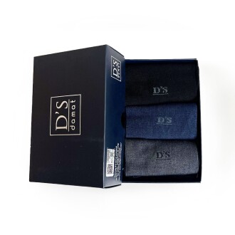 D'S Damat Bambu 3lü Çorap Set Gri Siyah Lacivert - 8