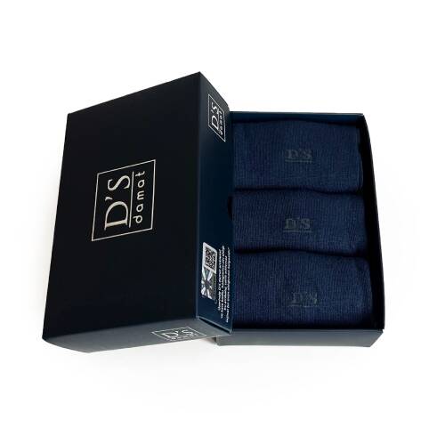 D'S Damat Bambu 3lü Çorap Set Lacivert - 7