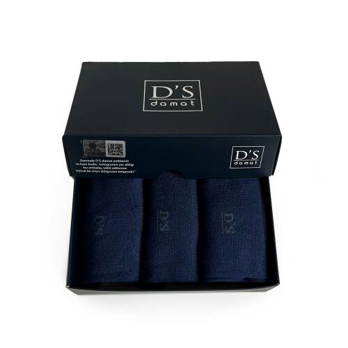 D'S Damat Bambu 3lü Çorap Set Lacivert - 8