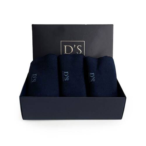 D'S Damat Bambu 3lü Çorap Set Lacivert - 9
