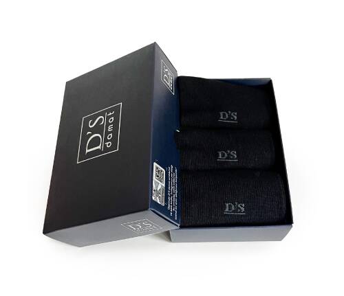 D'S Damat Bambu 3lü Çorap Set Siyah - 7