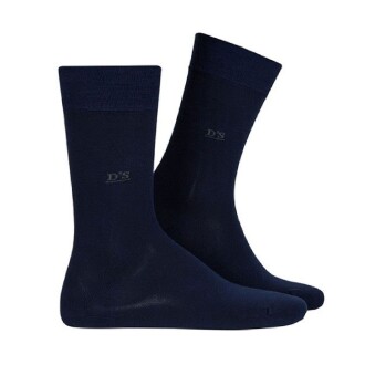 D'S Damat Men Bamboo Socks Plain Pattern Dark Blue 40-44