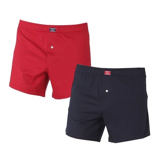 D'S DAMAT Natural 2'li Boxer Lacivert-Bordo 