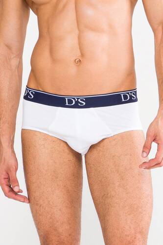 D'S Damat Trendy Sport 2'li Erkek Slip Lacivert-Beyaz Set