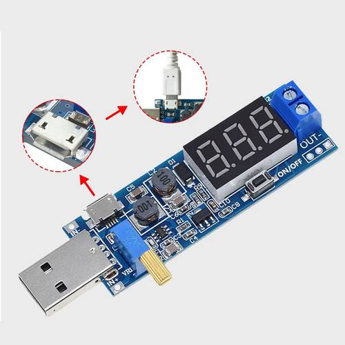 DC-DC USB Boost Güç Kaynağı Voltaj Regülatör Modülü 5V to 3.3V 9V 12V 24V