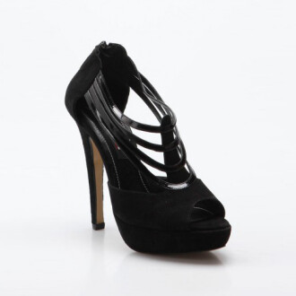 DEDA Cage Woman Stiletto Suede Black 1503