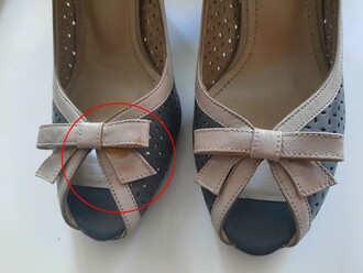 Deda Bayan Fiyonk Detaylı Gri Hakiki Deri Topuklu Ayakkabı -39-DEFOLU - Thumbnail