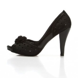 Deda Bayan Siyah Süet Topuklu Ayakkabı 524 - 2