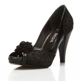 DEDA Woman Suede Heeled Shoes Black 524
