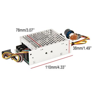 Dijital Göstergeli Takometreli Çift Yönlü İleri Geri DC Motor Hız Regülatörü 40A 12V24V36 - Thumbnail