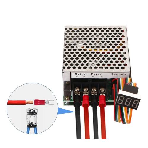 Dijital Göstergeli Takometreli Çift Yönlü İleri Geri DC Motor Hız Regülatörü 40A 12V24V36 - 5