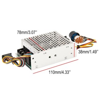 Dijital Göstergeli Takometreli Çift Yönlü İleri Geri DC Motor Hız Regülatörü 40A 12V24V36 - 3
