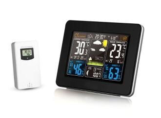 Dijital Renkli Ekran Telsizli Kablosuz Hava İstasyonu İç Dış - 2