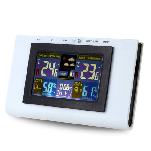 Dijital Renkli Kablosuz Hava İstasyonu TS-H127G - 1