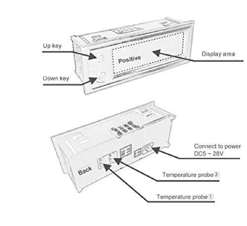 Dijital Termometre Voltmetre ve Saat Komponent Led 22mm Kırmızı - 4