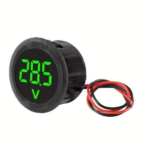 Dijital Voltmetre DC4-100V Yeşil Araç Karavan Motorsiklet Yat Tekne - 1