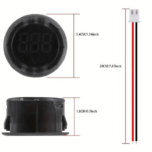 Dijital Voltmetre DC4-100V Yeşil Araç Karavan Motorsiklet Yat Tekne - 2