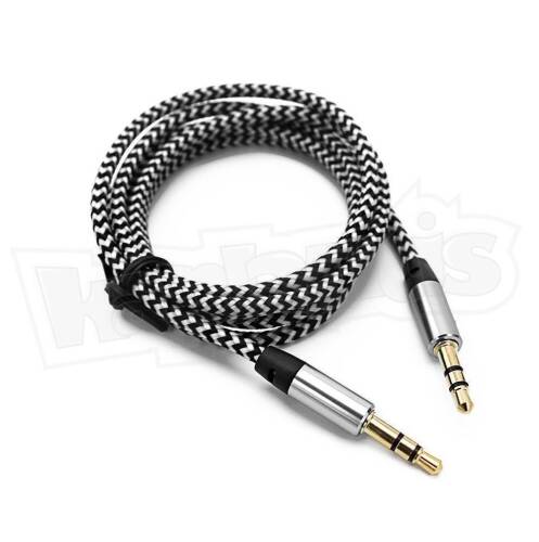 Diwu AUX Stereo 3.5mm Data Ses Örgü Kablo Beyaz - 2