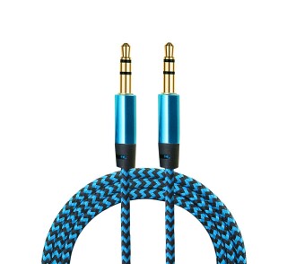 Diwu AUX Stereo 3.5mm Data Ses Örgü Kablo Mavi 