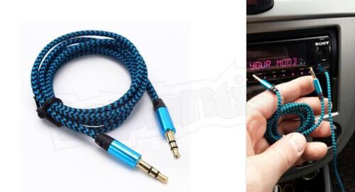 Diwu AUX Stereo 3.5mm Data Ses Örgü Kablo Mavi - 4