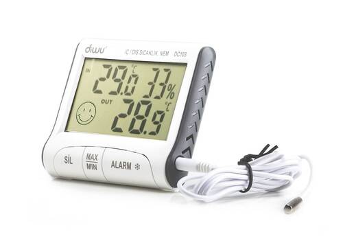 Diwu DC103 In-Out Min-Max Probe Thermometer Moisture Meter, Hygrometer - 3