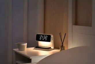 Diwu Dijital Işıklı Masa Saati ve Kablosuz Şarj Aleti  ADAPTÖRSÜZ- OUTLET - 2