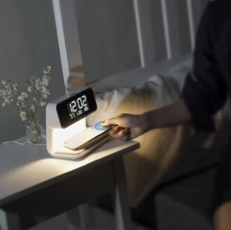 Diwu Dijital Işıklı Masa Saati ve Kablosuz Şarj Aleti  ADAPTÖRSÜZ- OUTLET - 4