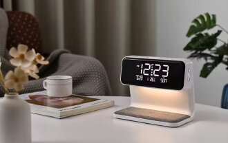 Diwu Dijital Işıklı Masa Saati ve Kablosuz Şarj Aleti  ADAPTÖRSÜZ- OUTLET - 8