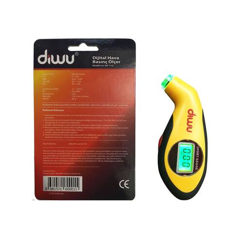 Diwu Digital Tyre Air Pressure Gauge Meter - 7