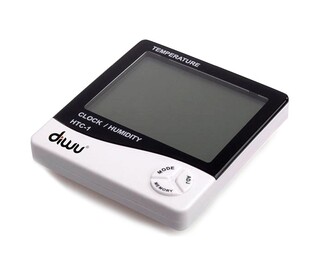 Diwu HTC-1 Digital Clock with Large Display, Temperature, Humidity and Moisture, Thermometer & Hygrometer - 6