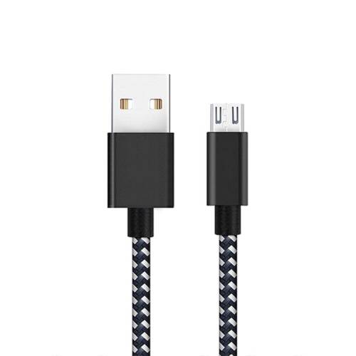 Diwu Micro USB Örgülü Yüksek Hızlı Şarj Kablosu Siyah - 1