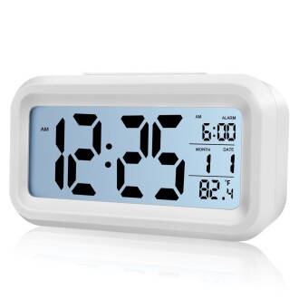 Diwu Optical Desktop Clock Calender Thermometer White