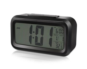 Diwu Optik Masaüstü Saat Takvim Termometre Siyah - 2